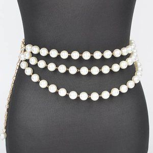 BNWT Brand New Layer Pearl Classy Chain Belt Bridal Belt